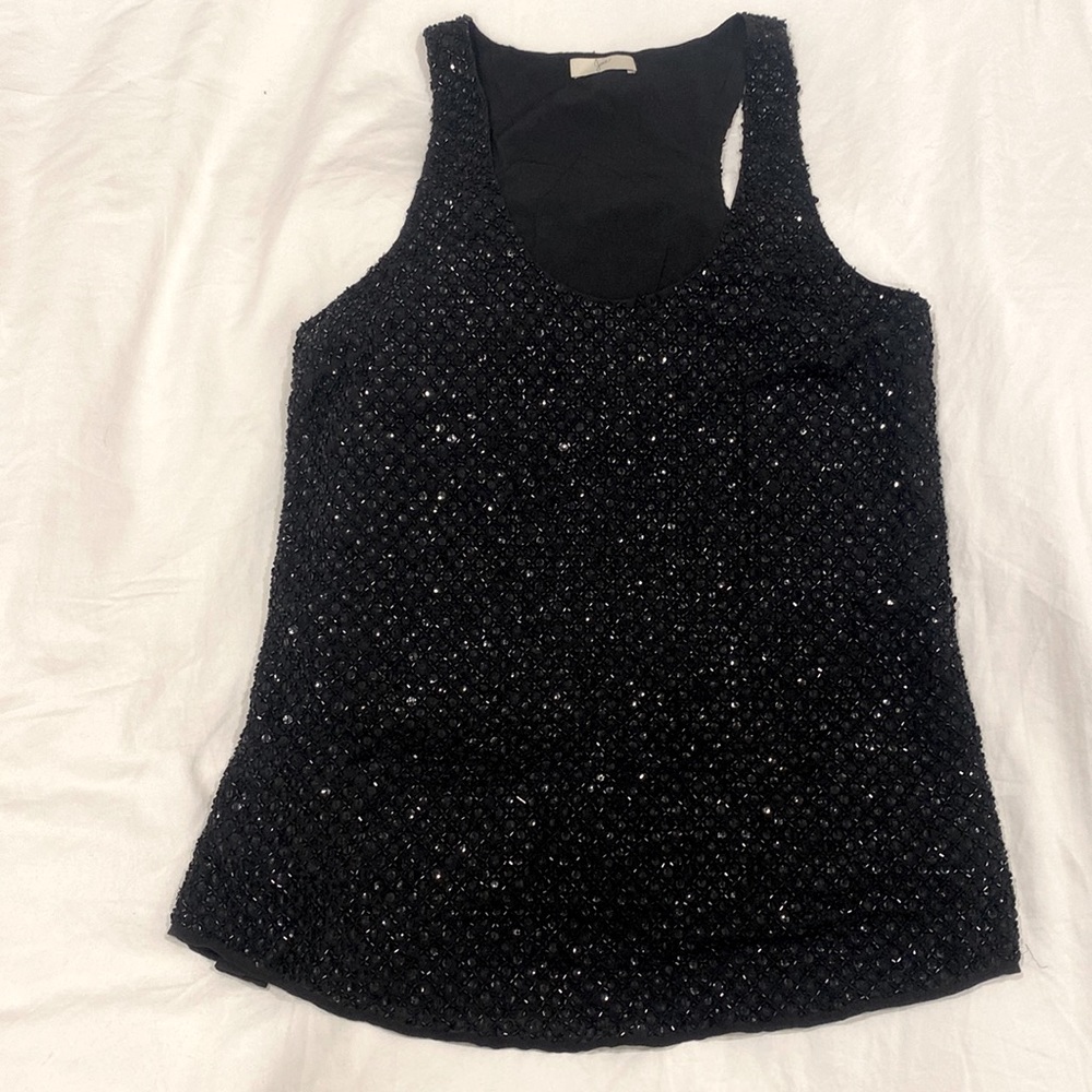 Womens Joie Beaded Black Tank - Small